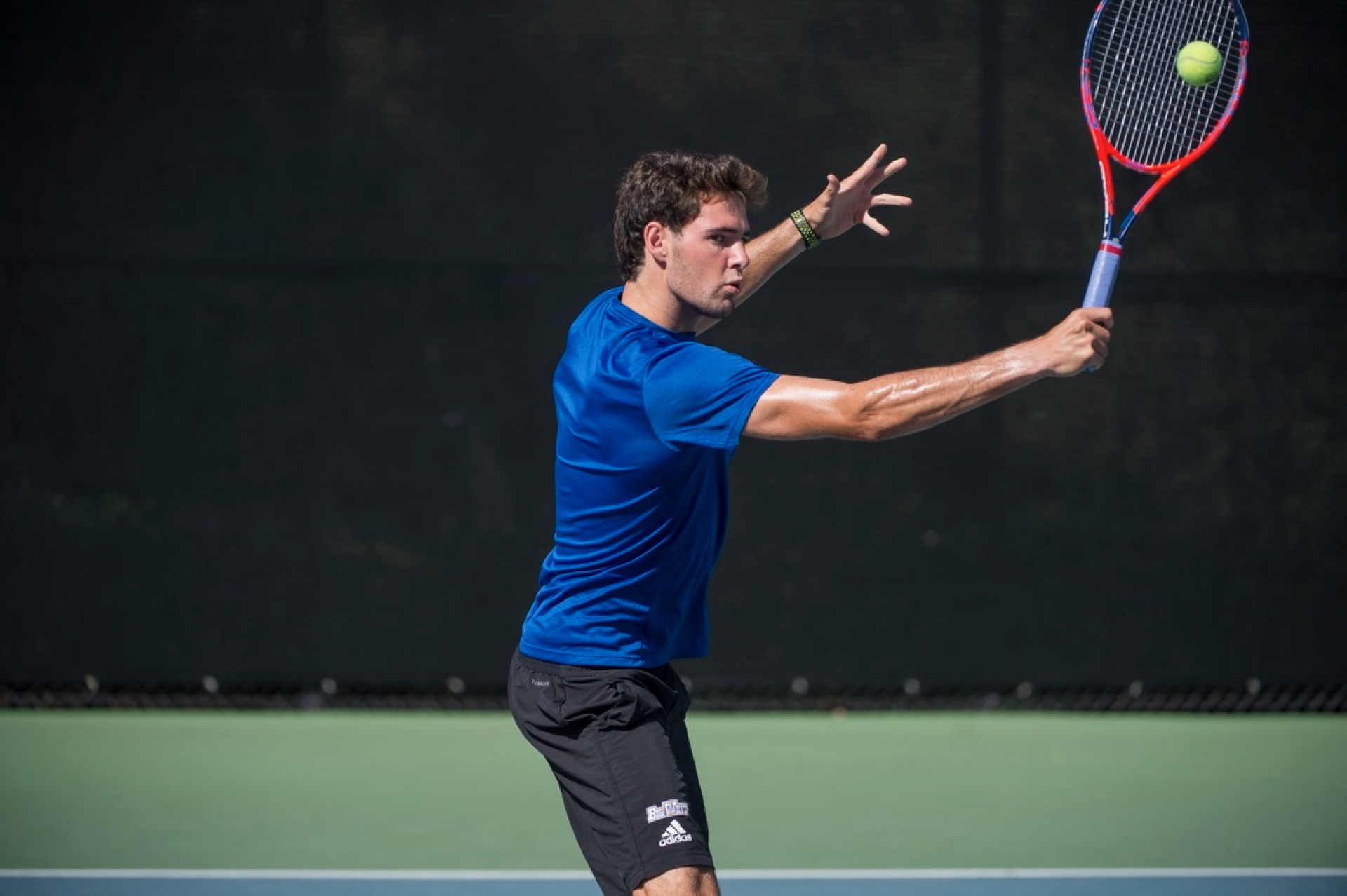Joey Rotheram hitting forehand