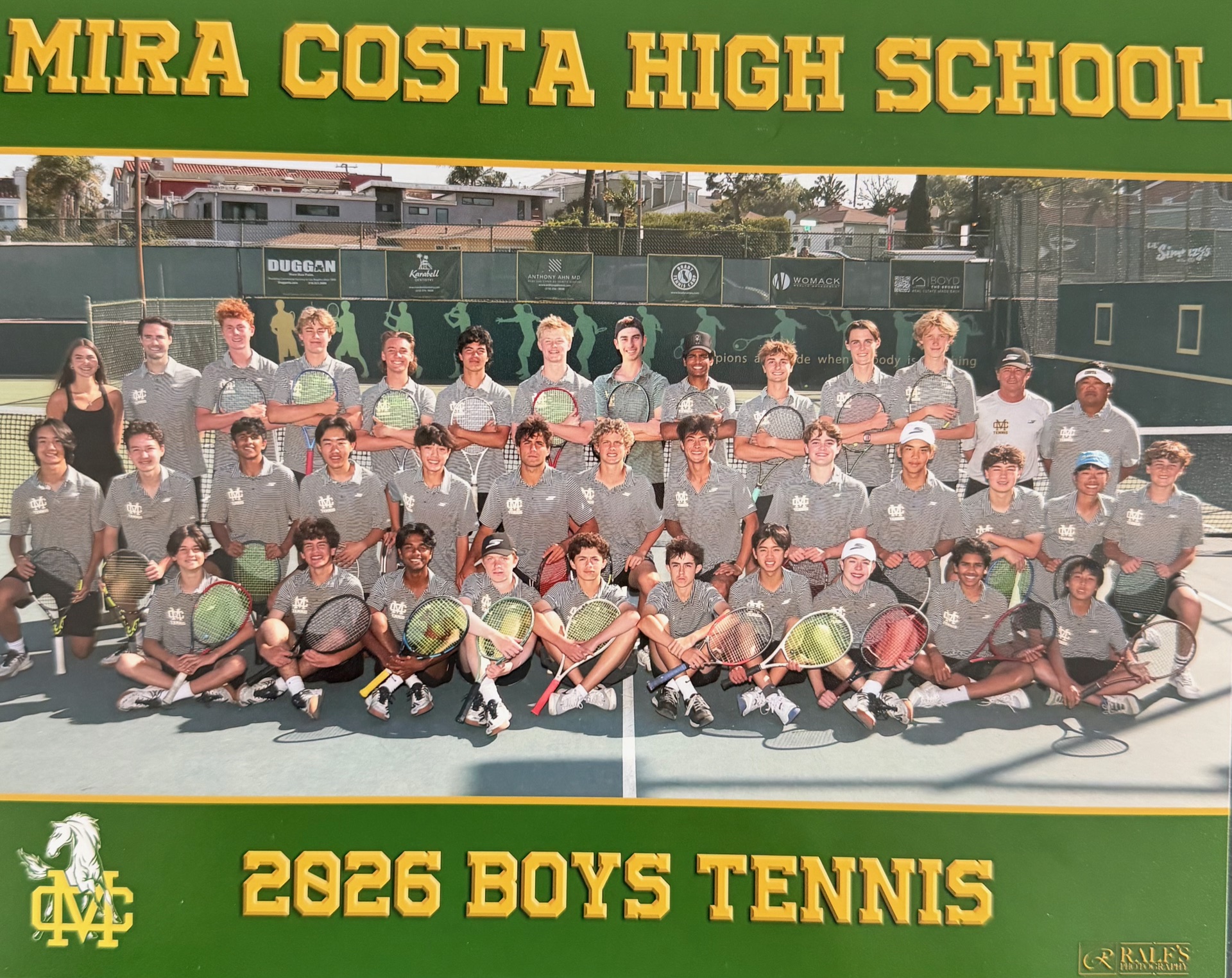 Mira Costa High School 2026 Boys Tennis Team